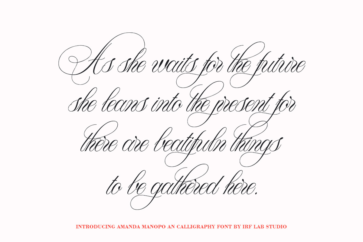 Amanda Manopo, a Script Font by IRF Lab Studio (Photo 5 of 6)