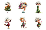 Funny Old Lady Christmas Sublimation, an Illustration by CreationArt (Thumbnail 3 of 5)