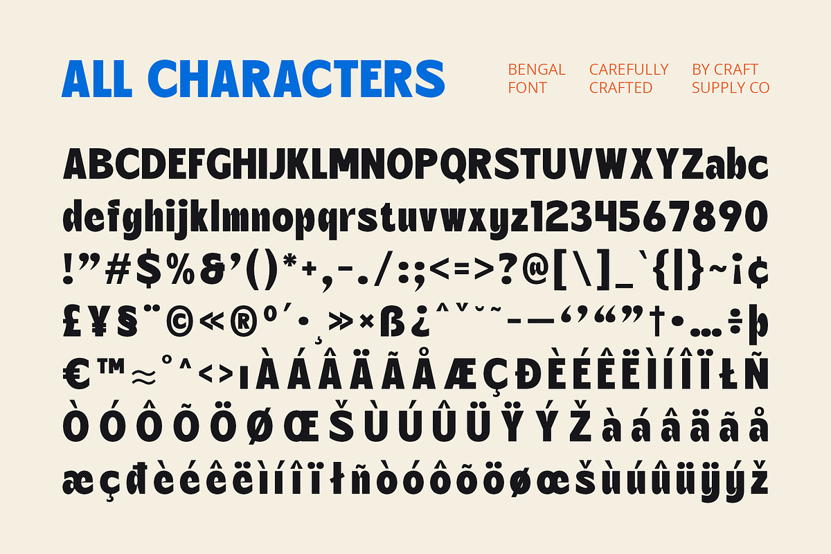 Bengal – Retro Font, a Sans Serif Font by Craft Supply Co. (Photo 8 of 8)