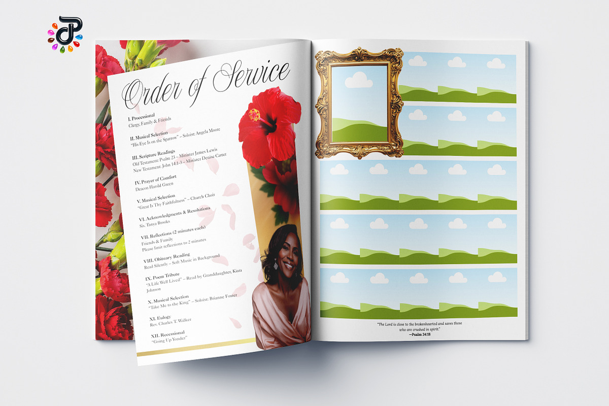 Elegant Canva Obituary Template, a Brochure Template by Protech Design ENT (Photo 7 of 9)