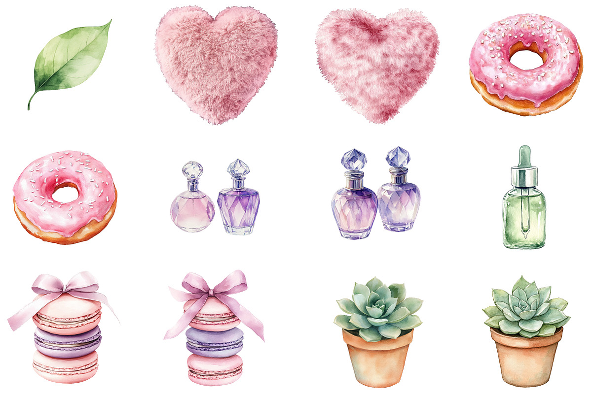 Watercolor Self-Care Clipart Bundle, an Illustration by CitraGraphics (Photo 2 of 5)