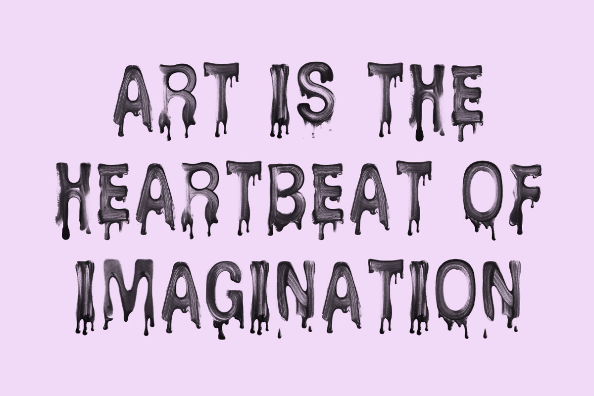 Melt Black Paint Font, a Handwritten Font by Handmadefont (Photo 4 of 10)