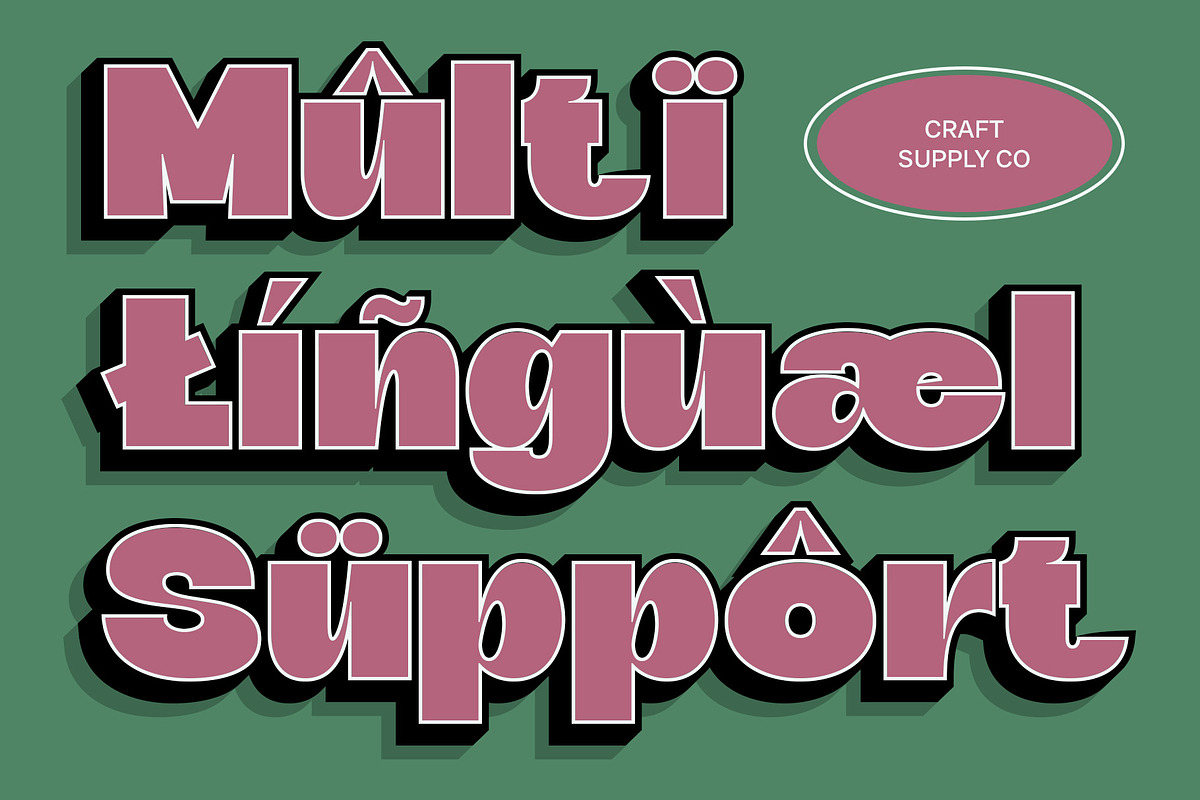 Fulcher 3D, a Sans Serif Font by Craft Supply Co. (Photo 7 of 8)