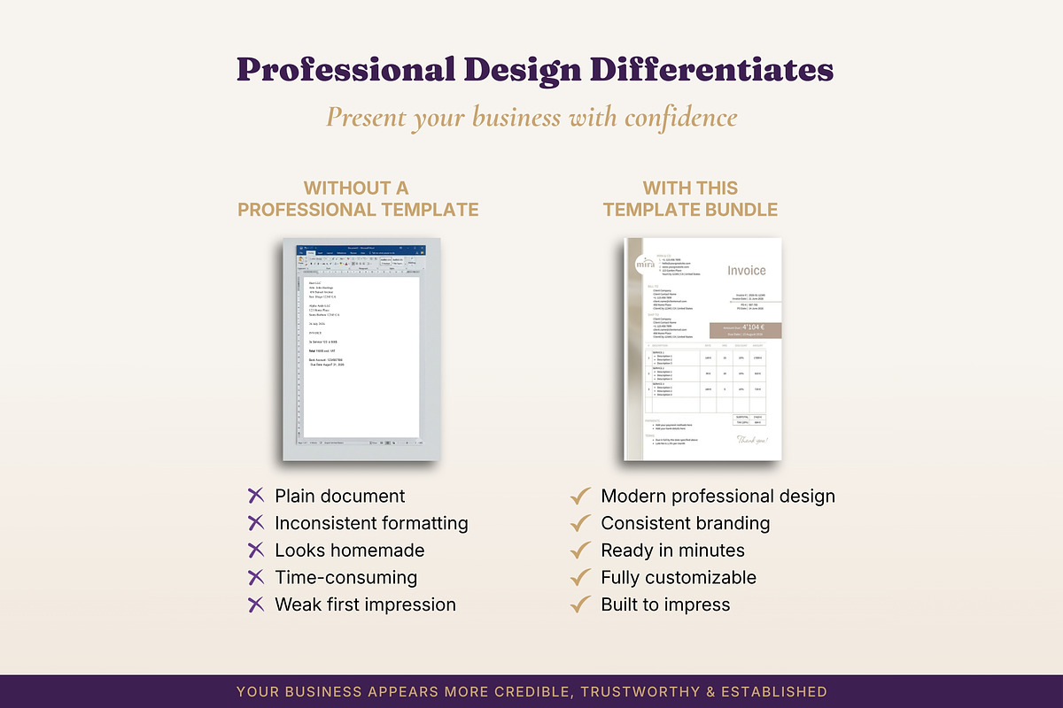 Invoice Templates 3 Designs Word, a Stationery Template by B2 Studio (Photo 8 of 18)
