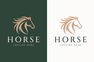 Horse Logo Equestrian Silhouette, a Branding & Logo Template by Signatoro