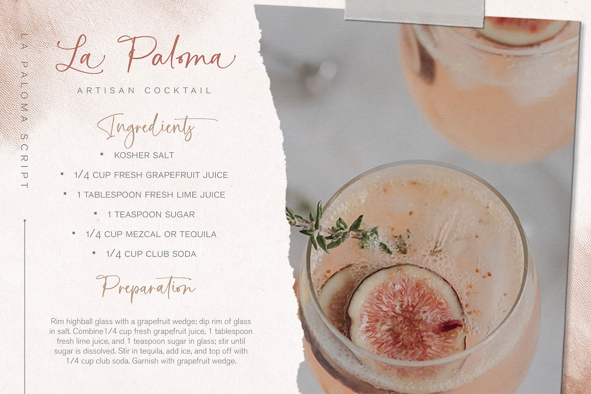 La Paloma Script + Catchwords, a Script Font by Callie Rian & Co. (Photo 21 of 21)