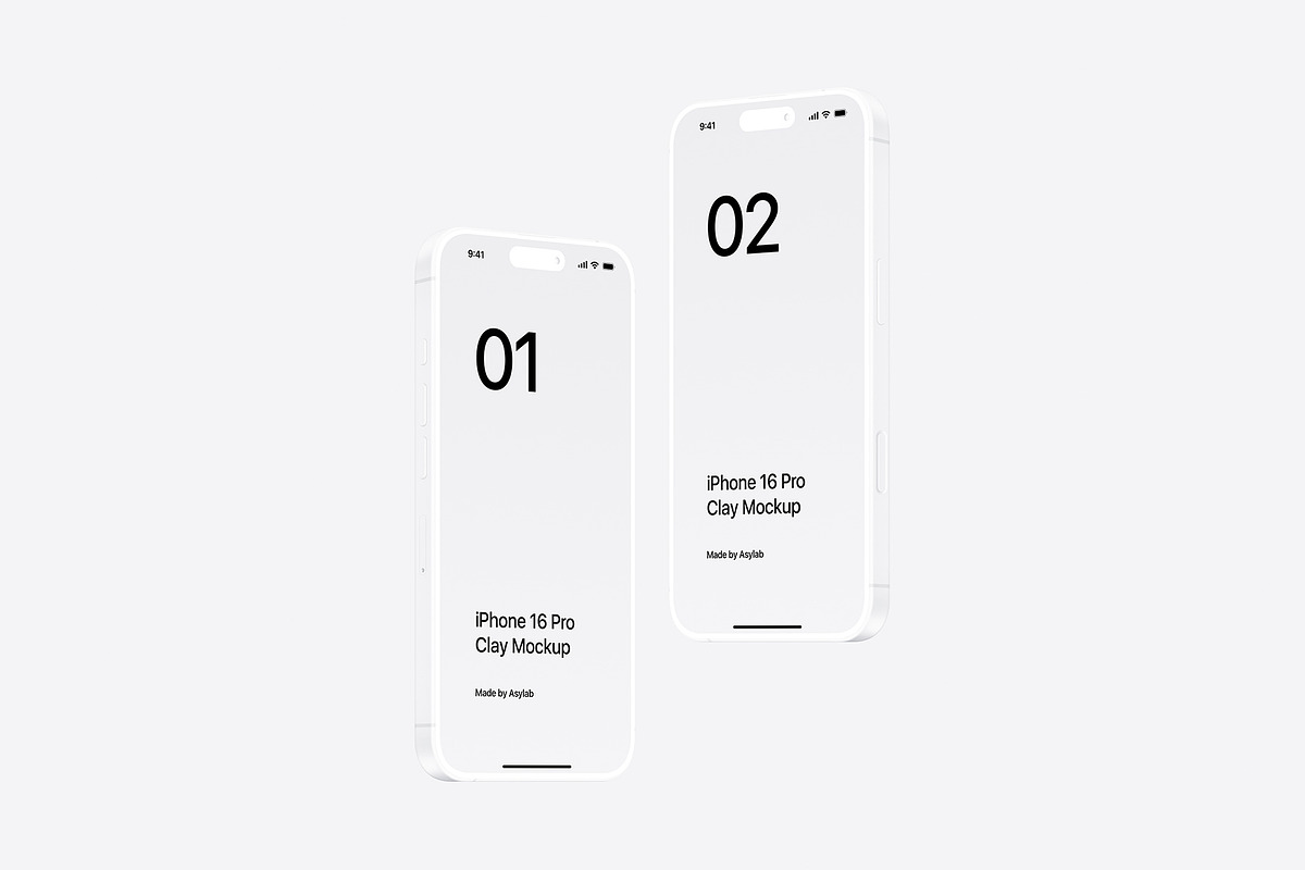 iPhone 16 Pro Clay - 24 Mockups, an iPhone Mockup by Asylab (Photo 54 of 58)