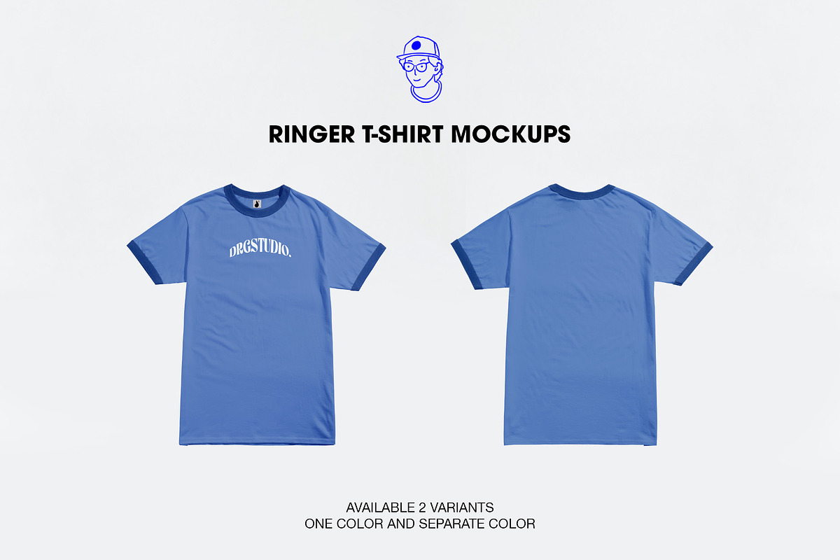 Ringer T-shirt Mockups, a Shirt Mockup by made_by_nope (Photo 4 of 6)