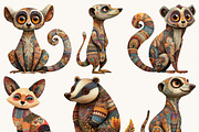 Whimsical African Safari Animals, an Animal Illustration by BusyDaydesign (Thumbnail 2 of 9)