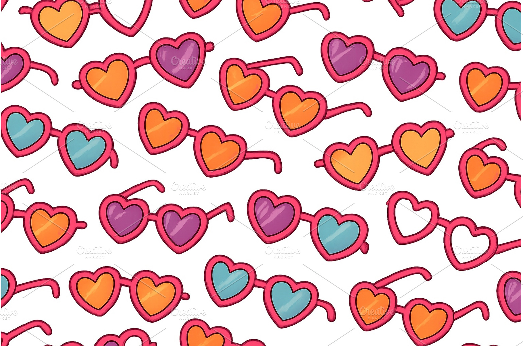 Colorful heart-shaped sunglasses, a Beauty & Fashion Photo by ZinetroN