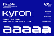 Kyron - Futuristic Modern Font, a Sans Serif Font by roomspace creative lab (Thumbnail 2 of 10)