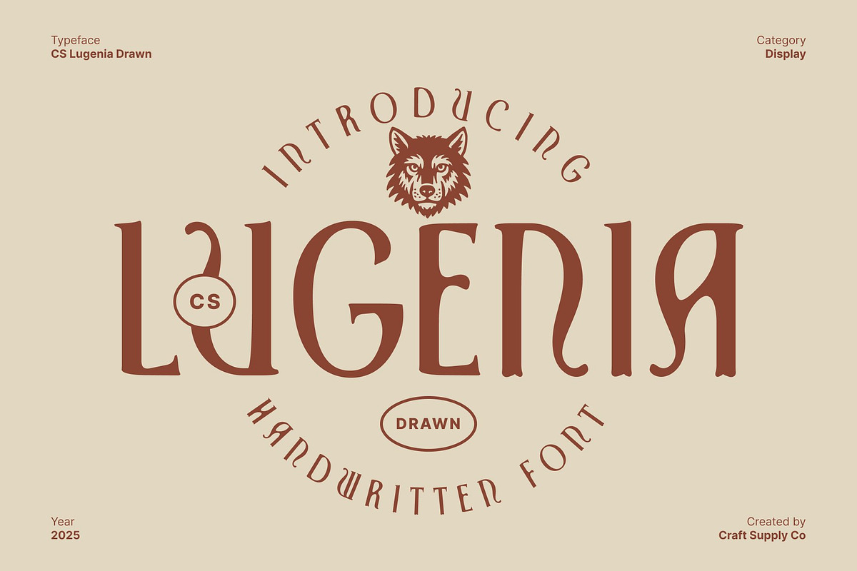 CS Lugenia Drawn, a Serif Font by Craft Supply Co. (Photo 1 of 8)