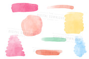 Watercolor Elements Clipart, an Object Graphic by The Digital Download Shop (Thumbnail 5 of 9)