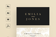 Leaf pattern business card template, a Card Template by MH Design Template (Thumbnail 3 of 5)