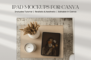 Canva iPad Boho Mockups, a Mockup by Asha Glenn Design Studio