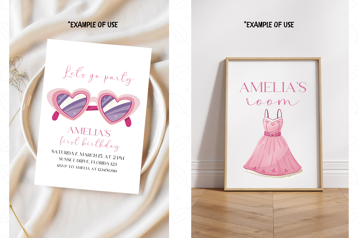 Fashion Doll Clip Art, Pink Clipart, an Illustration by TatiMockup (Photo 5 of 5)
