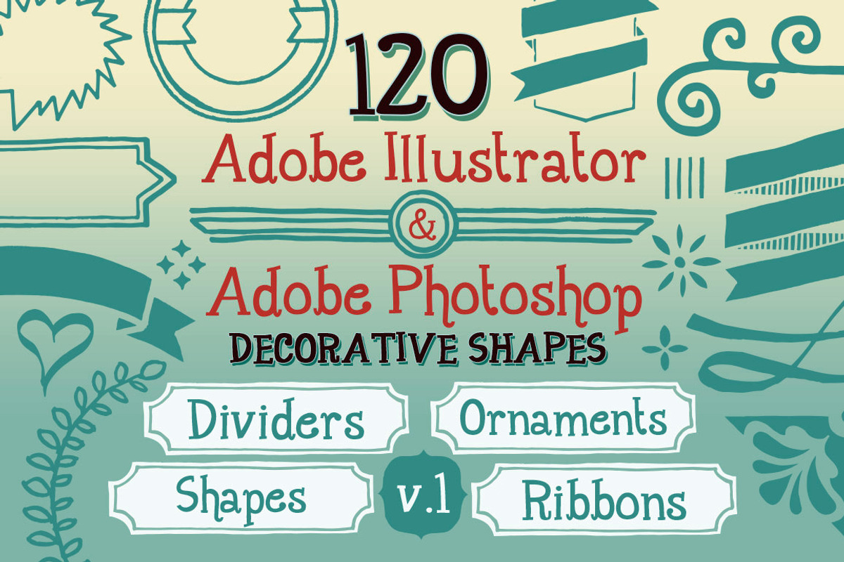 120 Handwritten Decorative Shapes 01