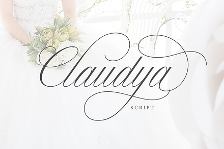Claudya Script, a Script Font by Sikifonts