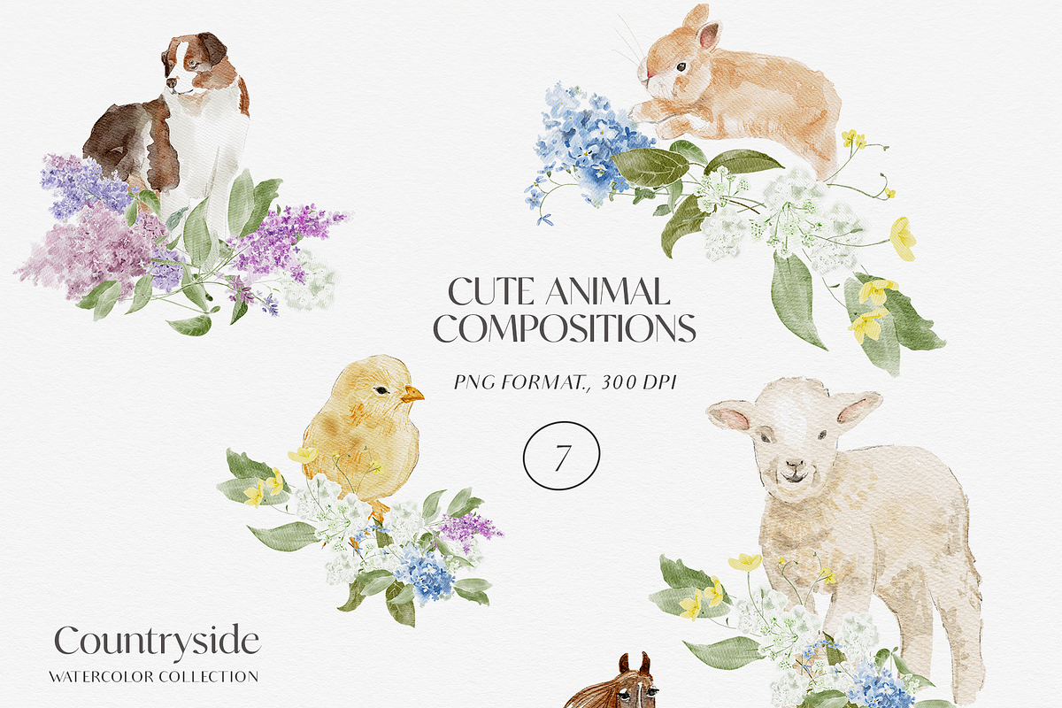 Cottage spring farm kids watercolors, an Animal Illustration by Grace Noboa Illustrations (Photo 11 of 28)