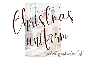 Christmas Uniform Handwriten Font