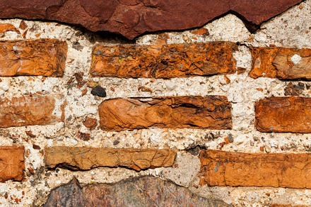 old clay bricks, a Background Photo by MyPhotos