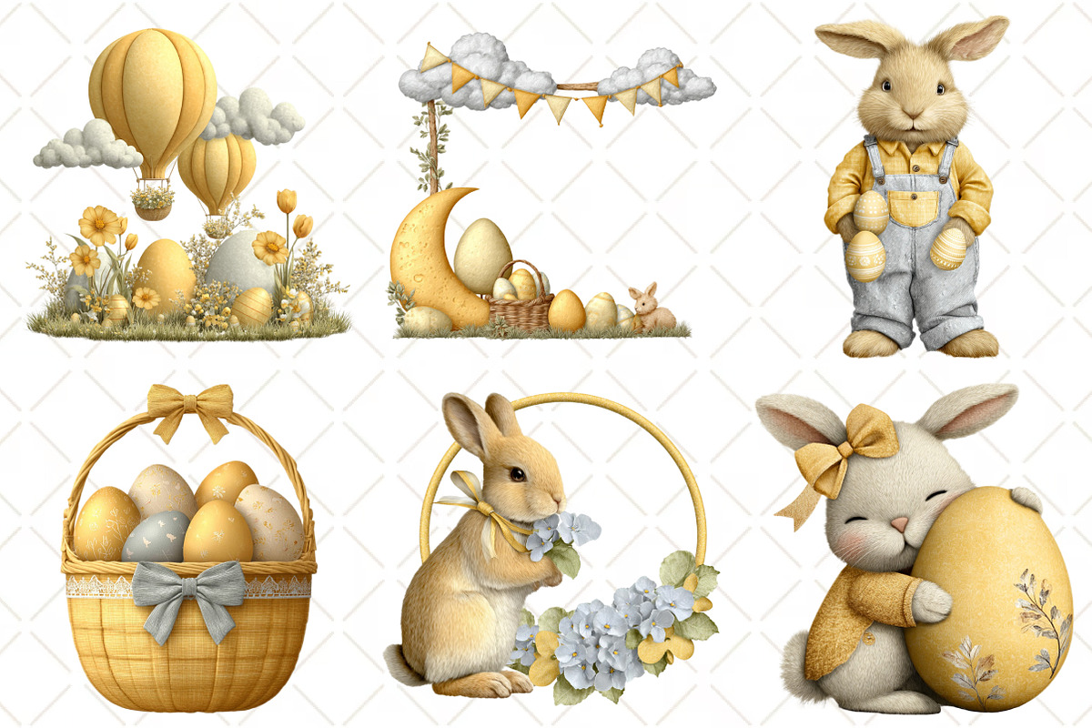Whimsical Easter Clipart, an Illustration by Black Bird Studio (Photo 3 of 5)