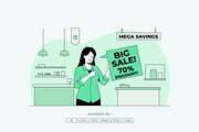 Retail Big Sale 70% Off Vector, a Person Illustration by Partikusi Design (Thumbnail 2 of 3)
