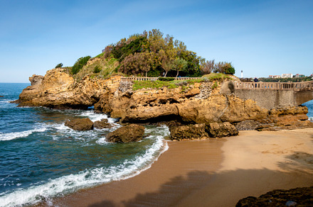 Rock of Basta and seaside in biarritz, a Nature Photo by GoodGoods