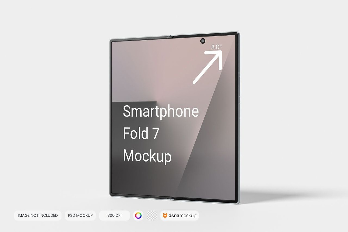 Smartphone Galaxy Z Fold 7 Mockup, an Android Mockup by DSNA Mockup