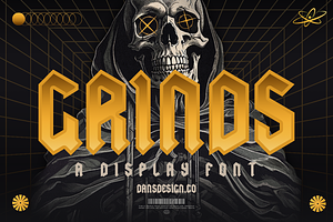 GRIND MODERN BLACKLETTER METAL FONT