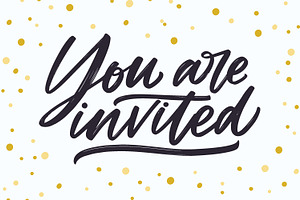 You are invited wedding lettering, a Decorative Illustration by Good Studio