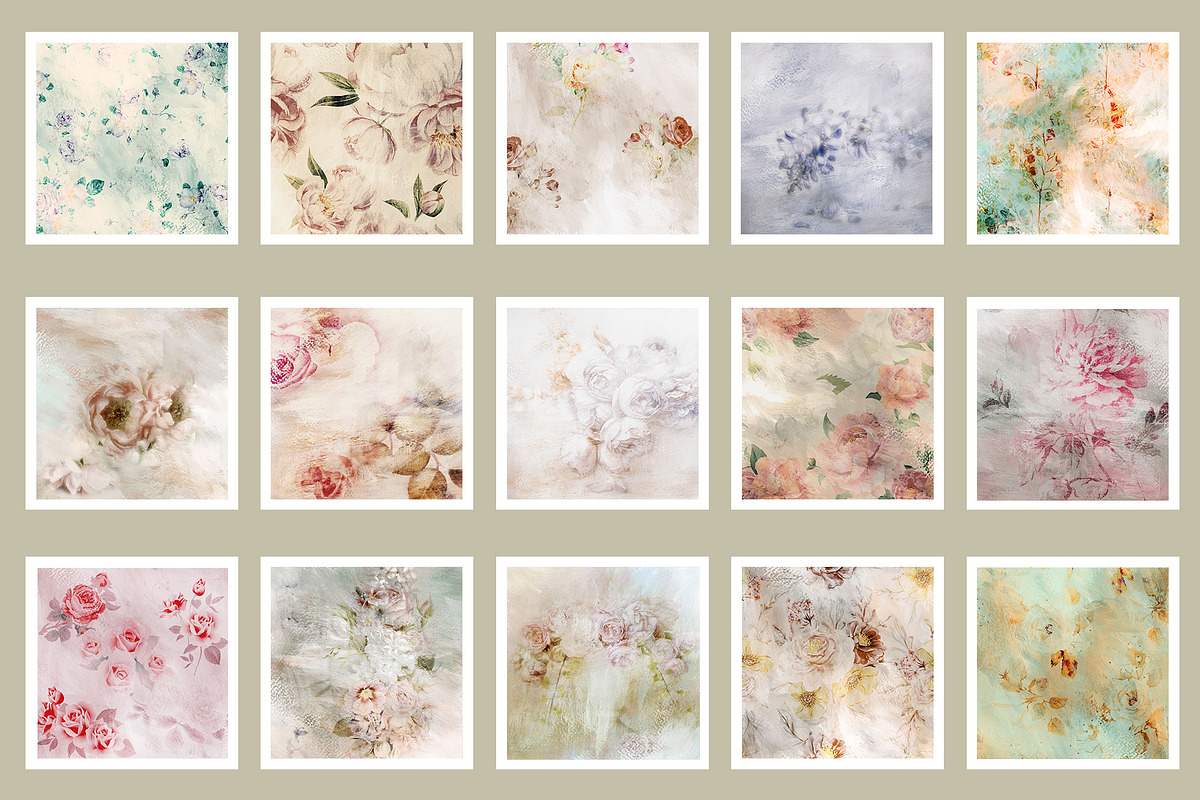 Watercolor Floral Backgrounds, a Background Graphic by sibel dayı (Photo 6 of 9)