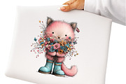 Whimsical Summer Cats Clipart, an Illustration by GatewayDesign (Thumbnail 3 of 6)