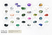 Watercolor gemstone clipart, an Illustration by Ksenia Shmakova (Thumbnail 3 of 13)