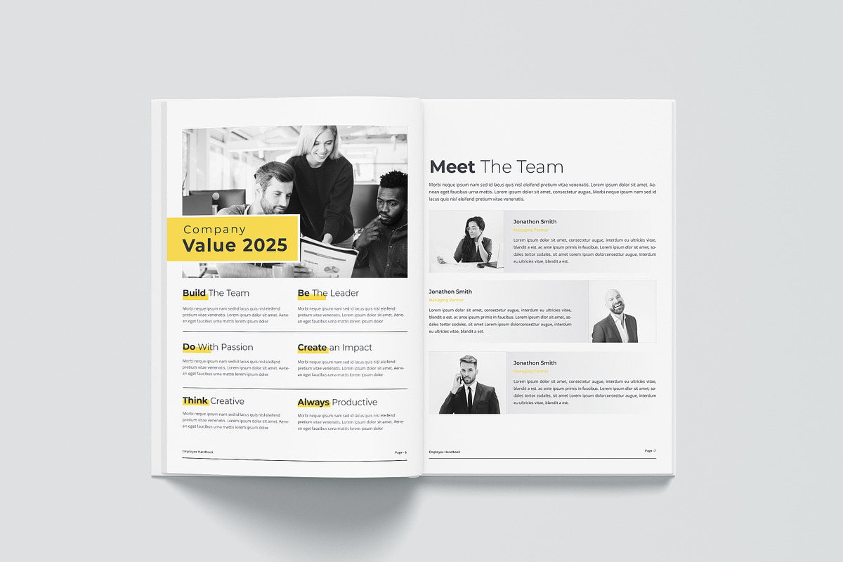 Employee Handbook Template, a Brochure Template by obayes (Photo 11 of 20)