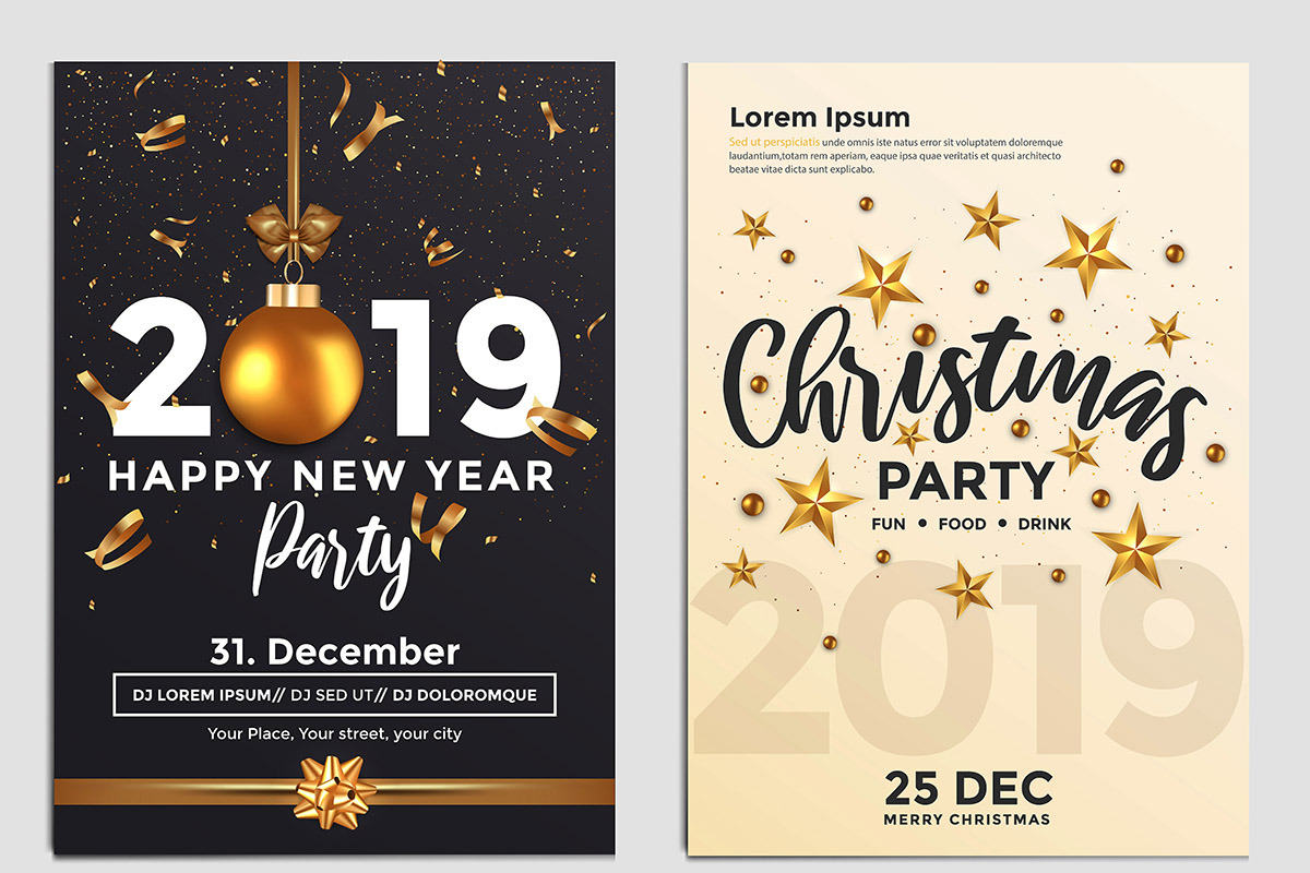 Set of 10 Christmas Party Flyers, a Brochure Template by Creative Graphics (Photo 10 of 15)