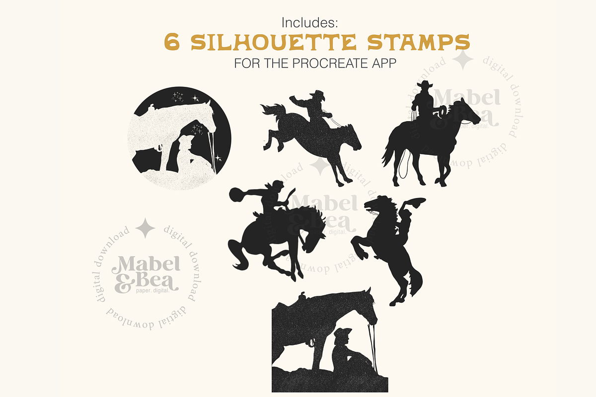 Cosmic Cowboy Stamp Brushes, a Brush Add-On by Mabel & Bea (Photo 3 of 6)
