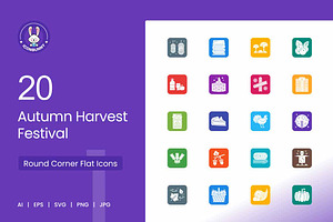 Autumn Harvest Round Corner Flat, an Icon by IconBunny