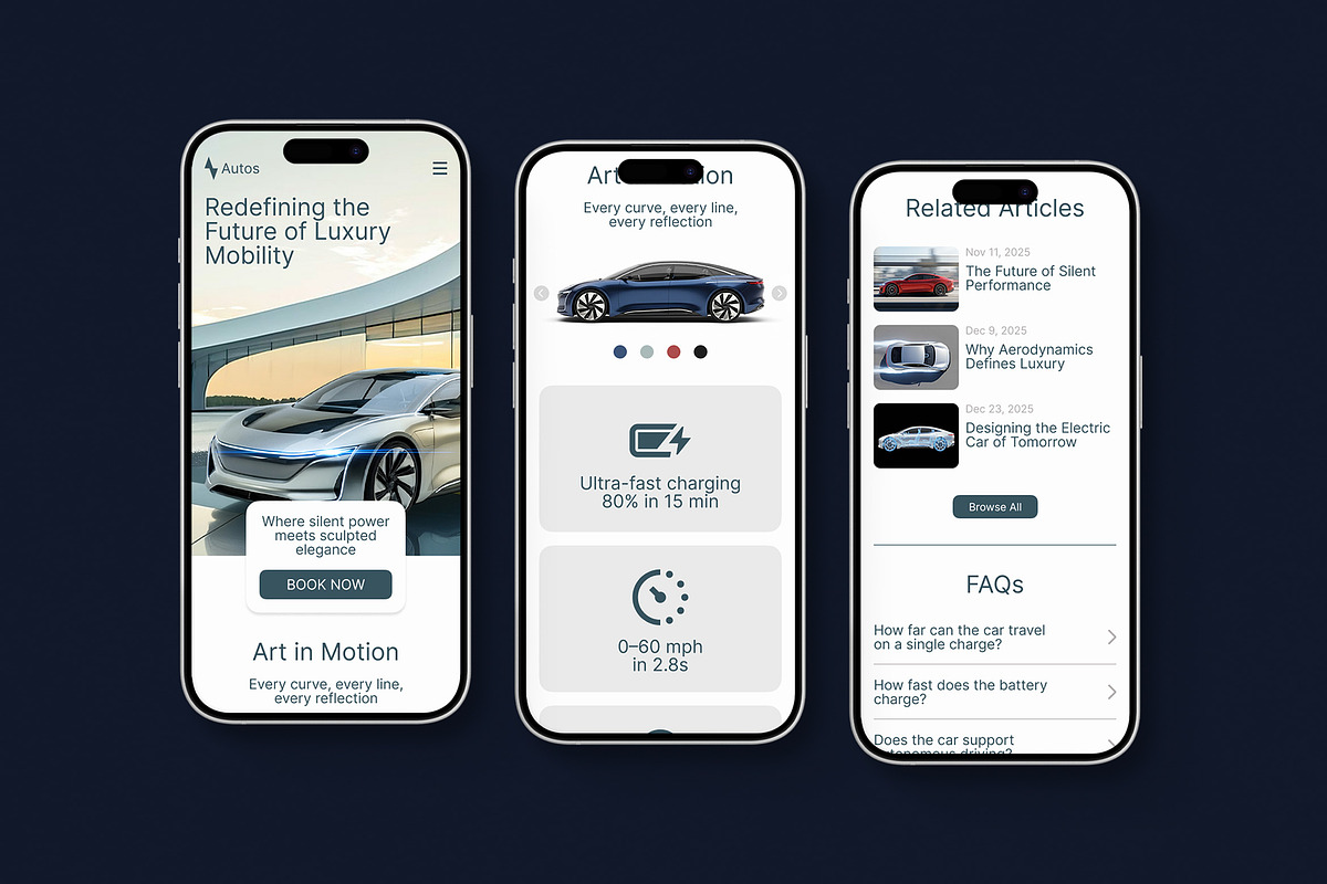 Electric Car Figma Landing Page, a Landing Page Template by Supanium Studio (Photo 2 of 5)
