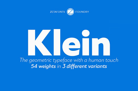 Klein - 54 fonts, a Sans Serif Font by Zetafonts