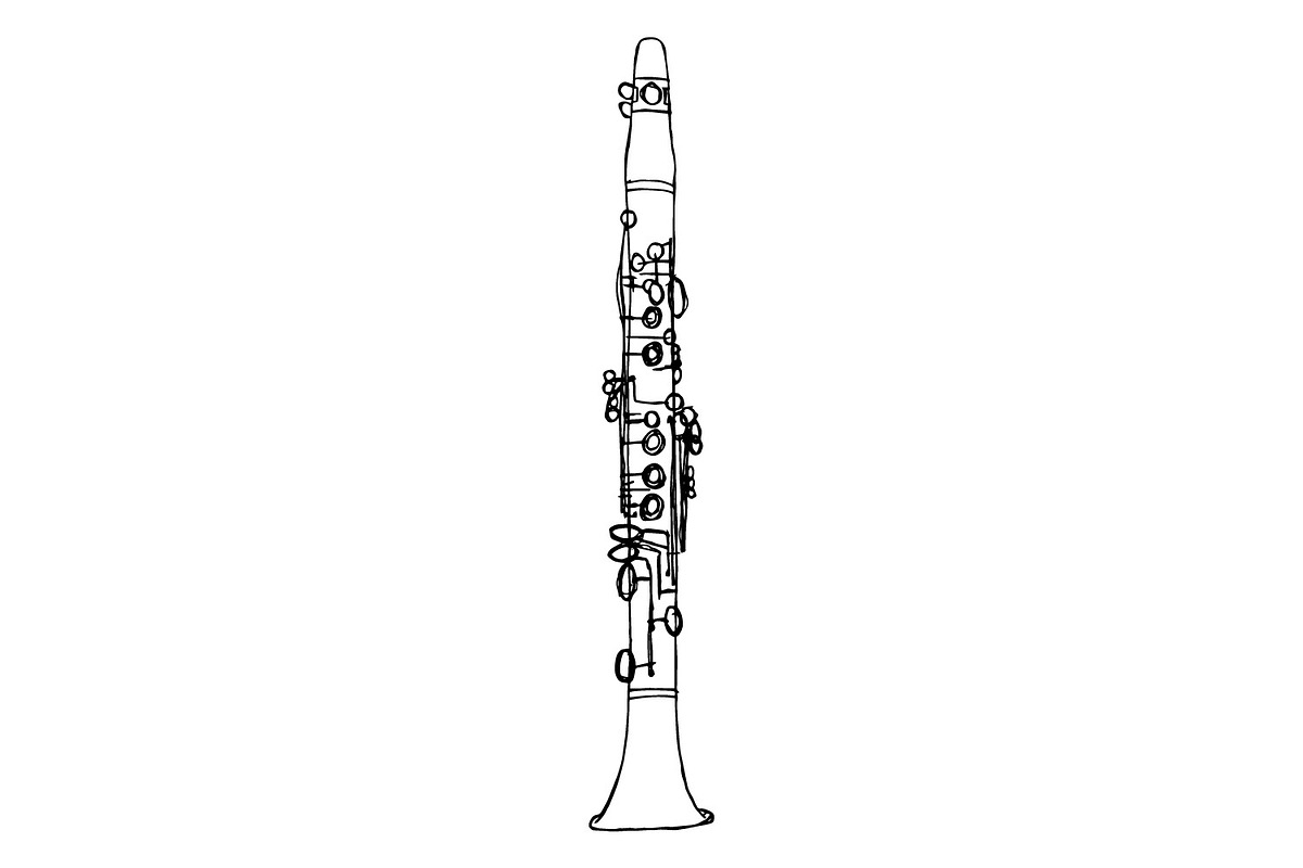 Clarinet Sketch SVG, a Graphic by PinkHouseCollection (Photo 2 of 3)