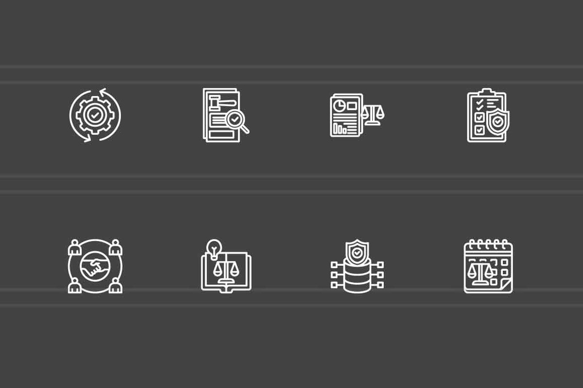 25 LegalTech & Compliance Icons, a Solid Icon by IconBunny (Photo 2 of 2)