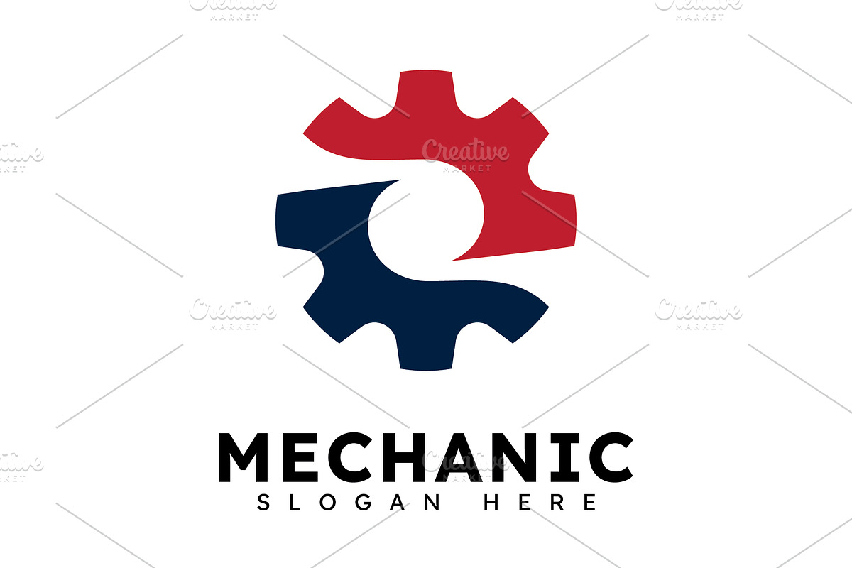 Mechanical Gear Logo Template Vector, a Graphic by T.Vooka