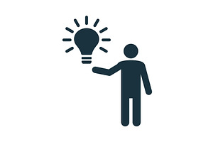Businessman holding light bulb, an Object Illustration by Aimagenarium@gmail.com