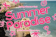 Summer Paradise Vintage Sans Serif, a Sans Serif Font by Schrifted Type (Thumbnail 1 of 8)