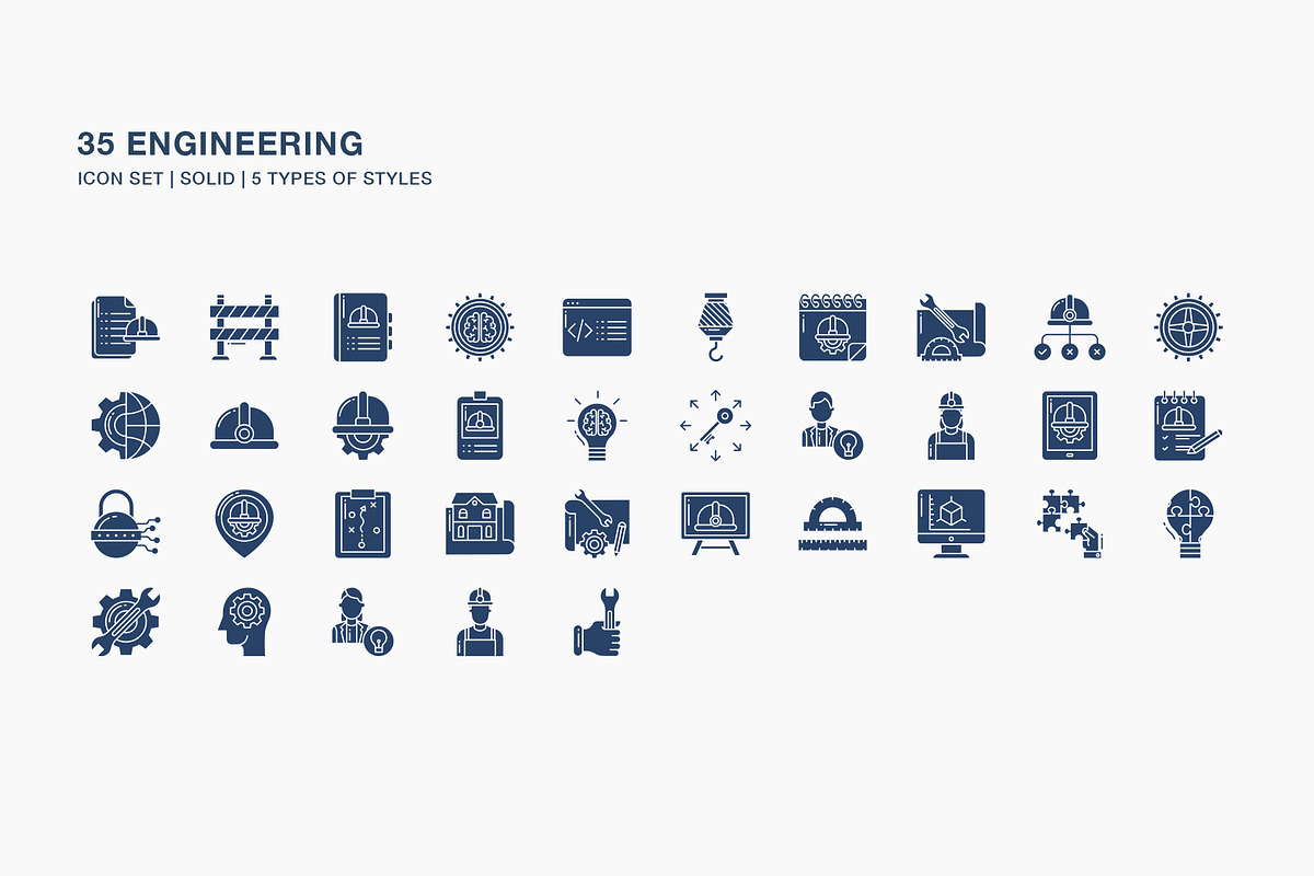 Engineering concept icon set, an Icon by Icongeek26 (Photo 4 of 6)