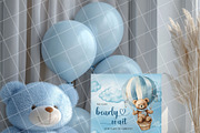 Boy baby shower invitation mockup PS, an Advertising Mockup by Blush Roses Print (Thumbnail 7 of 7)