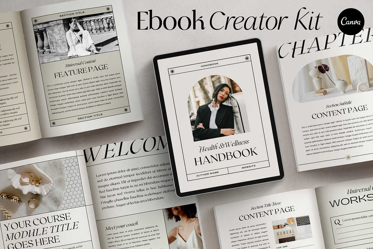 Aesthetic Ebook Template CANVA, a Magazine Template by Studio Loire (Photo 1 of 17)