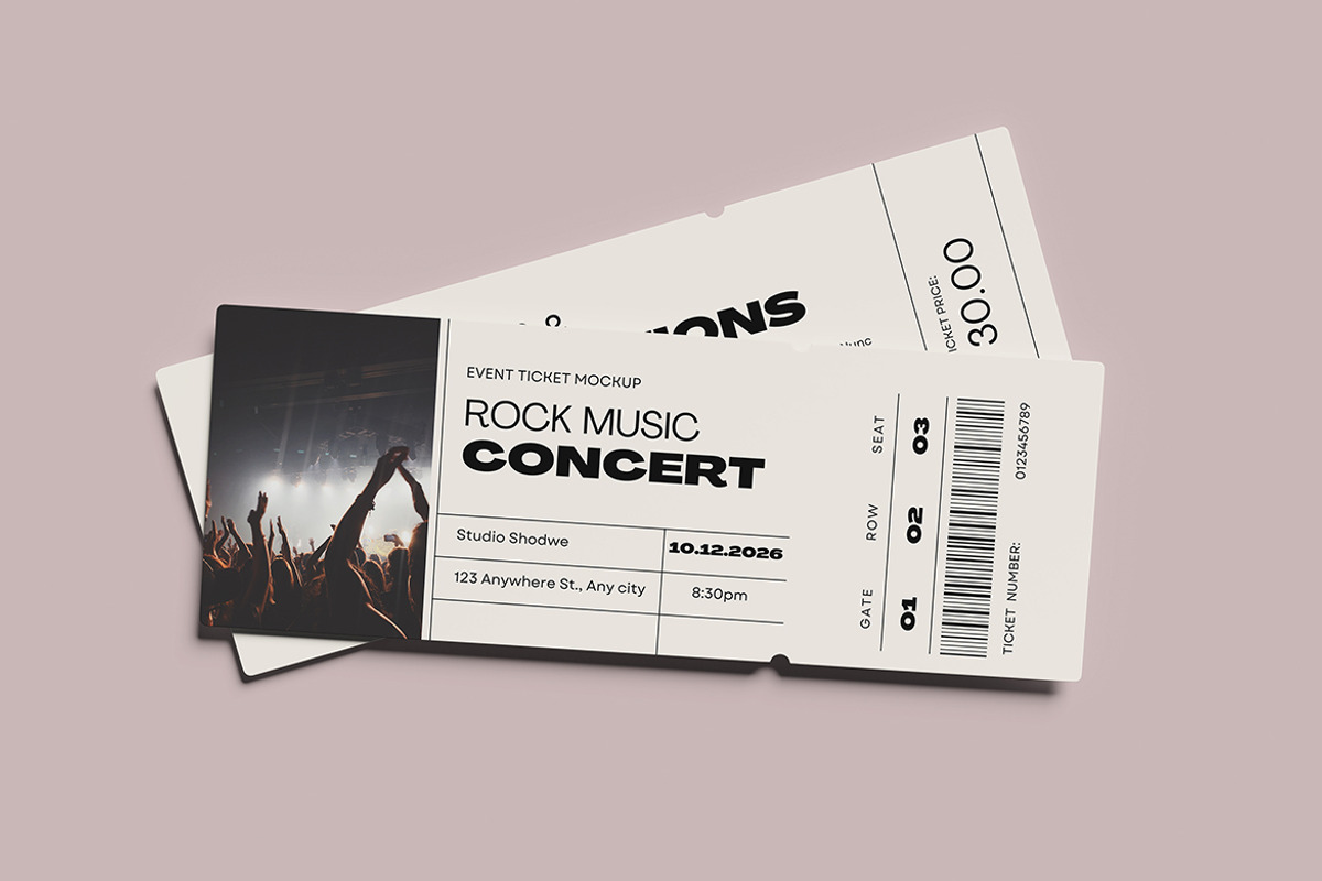 Cinema Ticket Mockup, a Product Mockup by bimockup (Photo 5 of 6)