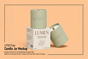 High Quality Candle Jar Box Mockup, a Packaging Mockup by Custom.scene (Thumbnail 1 of 3)